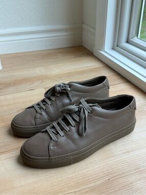 Good Man Brand Taupe Leather Low-Top Sneakers